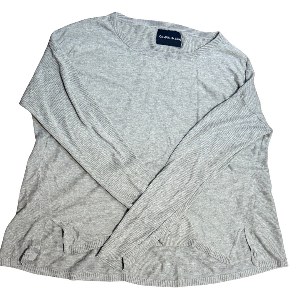 Calvin Klein Jeans Gray Lightweight Sweater | Size XL